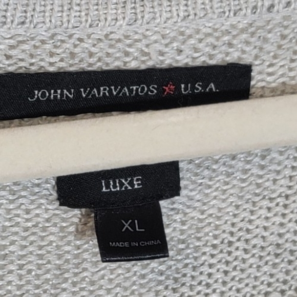 John Varvatos V-Neck Sweater - Gray - Picture 3 of 6